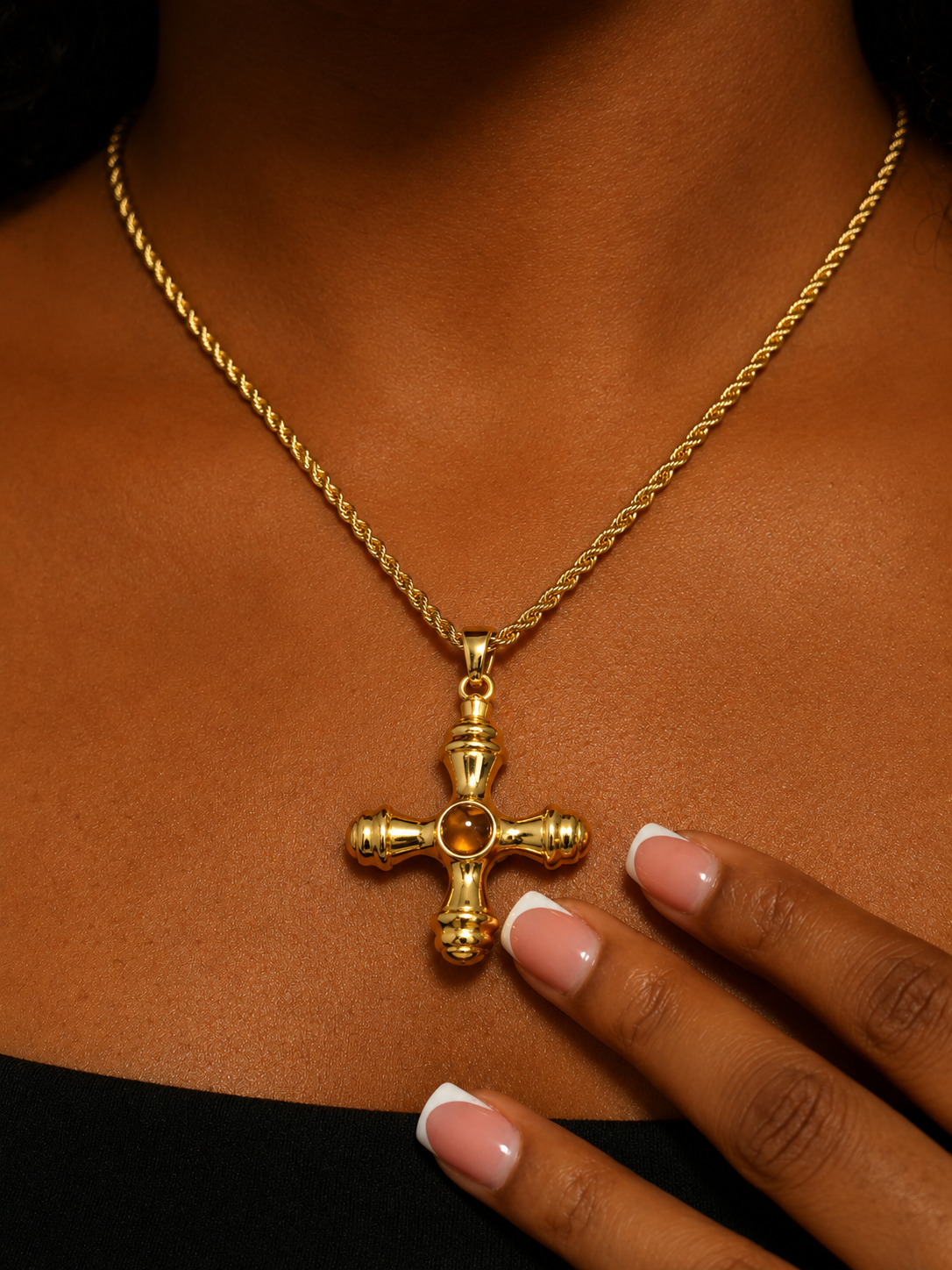 Micaela Tiger Eye Pendant Necklace