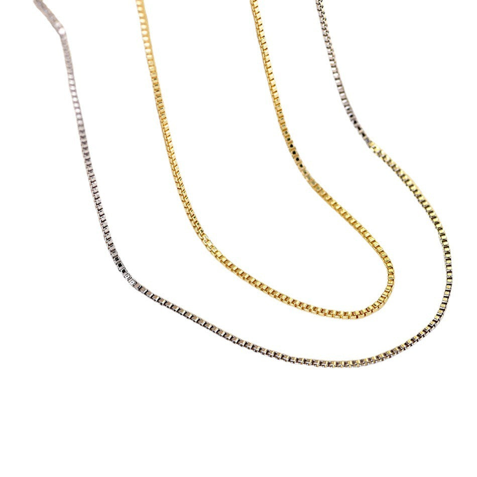 Female Titanium Steel Plated 18K Gold Necklace