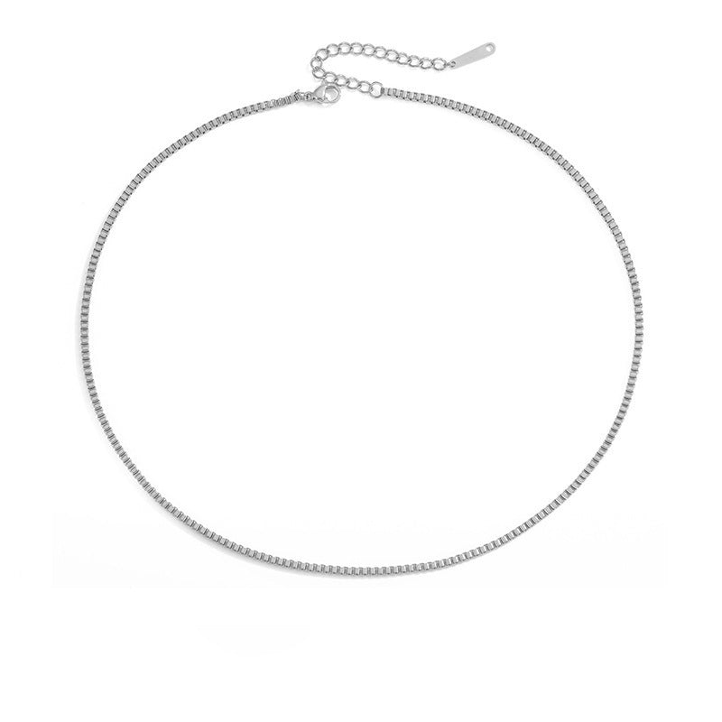 Female Titanium Steel Plated 18K Gold Necklace