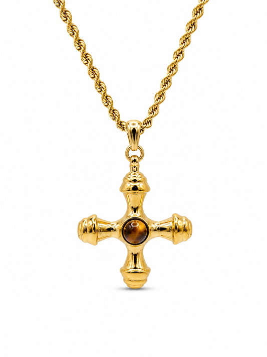 Micaela Tiger Eye Pendant Necklace