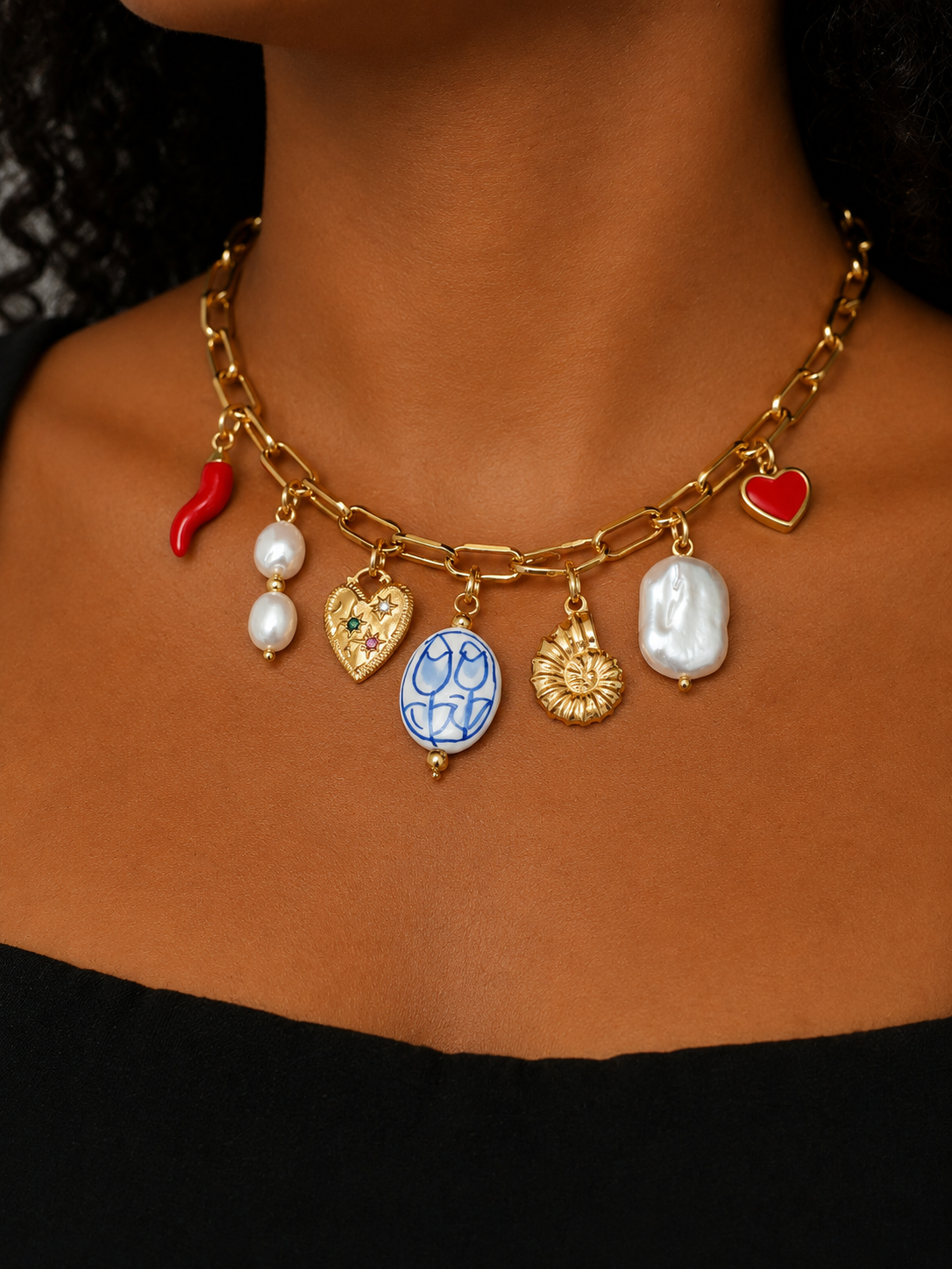 Sabine Charm Necklace